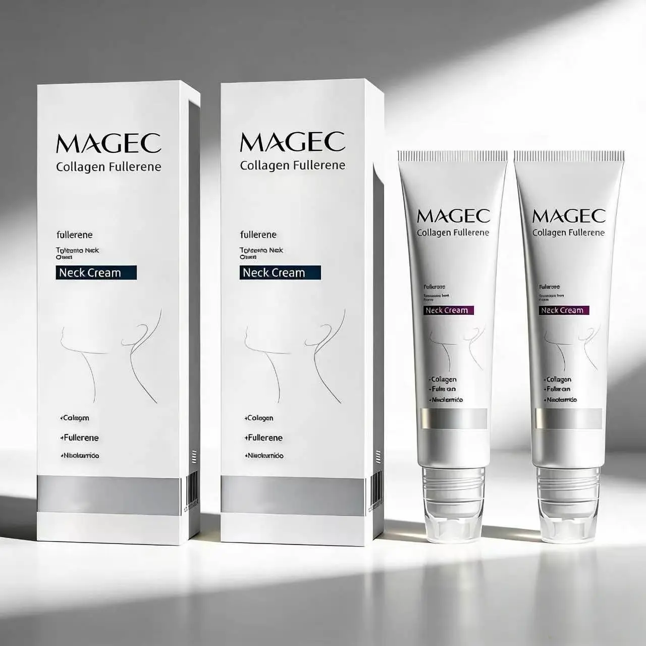 Reduces Wrinkles and Double Chin,Five Rollers for All Around Massage,Neck Firming Cream,Collagen Neck Cream,Relieves Edema,Suitable for Wrinkled Skin,with Hyaluronic Acid,VitaminC+E.
