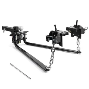 【fathersdaygift】VEVOR Weight Distribution Hitch,10000 lbs Max Towing & 1000 lbs Max TongueWeight Distributing Hitches Kit Includes 2 in Shank and 2-5/16 in BallLoad Leveling Hitch for TrailersBlack, Tow Vehicle, Trailer Couplers