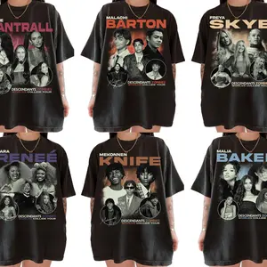 Custom Descendants Zombies Tour Shirt, Collide Tour T-Shirt, Malachi Barton Freya Skye Dara Renée Cast Tee
