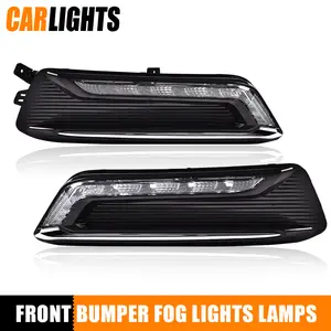 Lights Pair Wiring Switch Kit Fit For 14-20 Chevy Impala Clear Lens LED DRL Fog Car Accessories