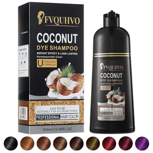 Coconut Black Hair DYe Color Shampoo 500ML Haircare Oil