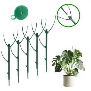 Stackable Monstera Plant Support Stakes 5 Pack - Vine Training & Stem Stabilization | Heavy-Duty Garden Stakes for Indoor & Outdoor Potted Plants