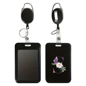 Retractable Badge Holder, Portable ID Card Reel with Breakaway Clip, Adjustable Nylon Cord & metallic Clip for Nurses & Teachers, Badge Reels Retractable