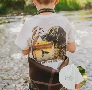 Southern Boy Co Black Lab Duck Dog 2-side Youth Shirt, Country Boy Clothes, Southern boy Outfit, Trending Summer outfit