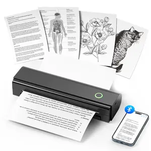 NDYIN N80 Letter & A4 Portable Printer, Inkle Printer, Wireless Thermal Printer Bluetooth Inkless Printer Support 8.5" X 11" US Letter & A4 Size