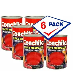 Conchita Guava Marmalade - 16 oz Jars, Pack of 6, Ambient Pantry Food, Canned & Jarred Good, Creamy Cheese-Compatible, Guava Paste for Pastries & Pastelitos Filling, Canned Fruits & Beans Companion