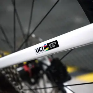 5Pcs/sheet cycling sticker UCI World Cycling Union logo decorative sticker beam handlebar seat tube sticker does not leave glue