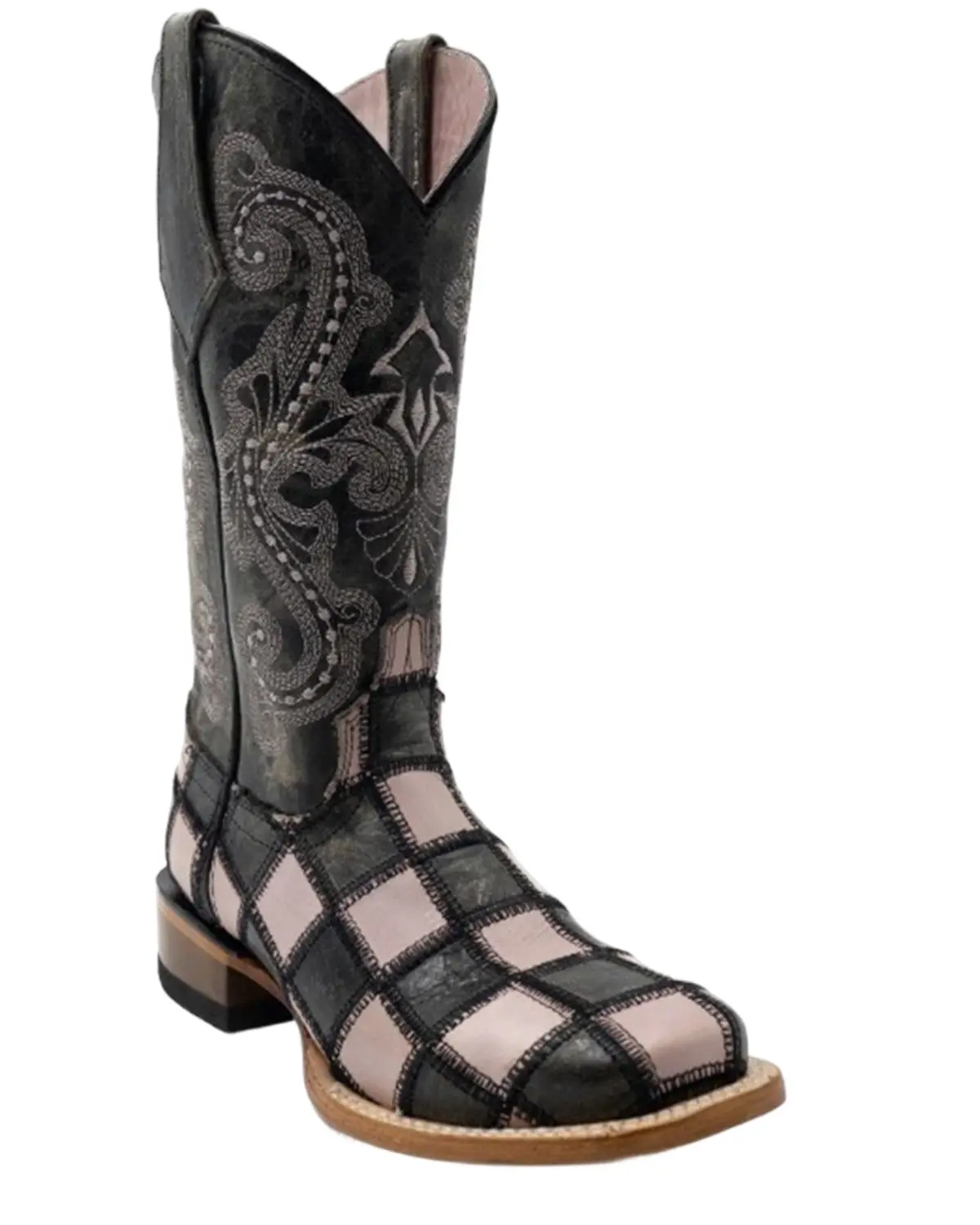 Ferrini Women's Women'S Patchwork Western Boot Broad Square Toe - 81393200