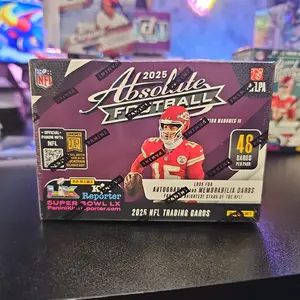 Panini Absolute Blaster Box Purple 2025 NFL Trading Cards 8 Cards Per Pack 6 Packs Per Box