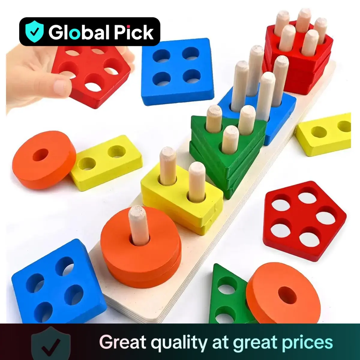 Wooden Shape Sorter Toy, 1 Set Colorful Shape Sorter Toy, Montessori Toy, Educational Toy for Kids, Learning Toy for Toddlers