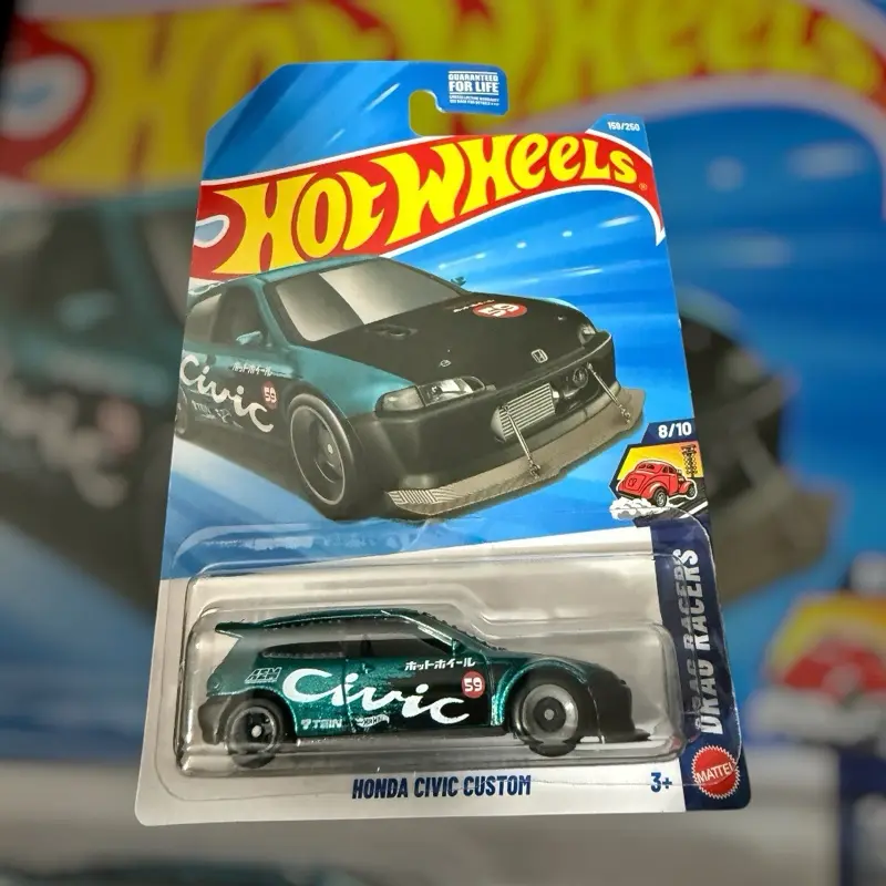 Hot wheels Honda Civic custom 1:64 *mainline to the super* 2026 f case