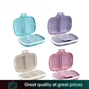 8-compartments Pill Organizer, 1 Count Mini Portable Pill Case, Dustproof Pocket Medicine Storage Box, Home Organizer for Daily Travel