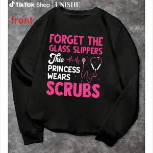 Funny Nurse Art Tee for Women – RN Week Medical Caregiver Sweatshirt with Long Sleeves