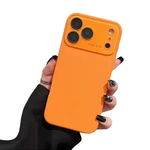Luxury Liquid Silicone, Matte Frosted,Shockproof, Camera Lens Protection for iPhone 17/16/15/14/13 Pro Max Cover