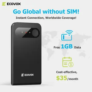 ECOVOX 4G Mini Portable WiFi Hotspot No SIM Card Free 1GB Data Connects 9 Devices for Travel Camping & Outdoor Use