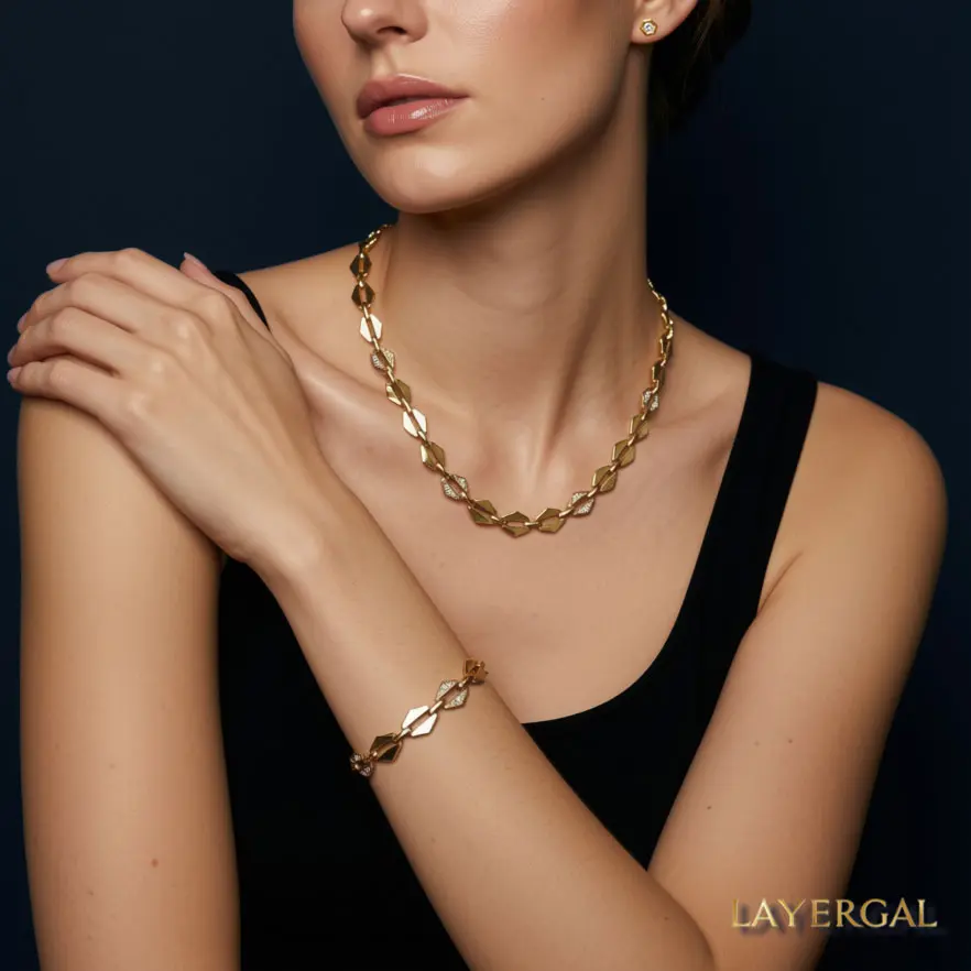 LG001 Radiant Link Choker Necklace/Bracelet