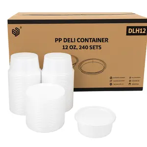 ProTakeOut, [12 oz] Heavy-Duty PP Deli Containers with Lids – 240 Sets (24/20) | Microwave & Freezer Safe | Durable, Leak-Resistant & Reusable | Ideal for Food Storage, Meal Prep, Restaurants & Catering