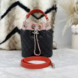 Pre-owned CHANEL Cuba Collection Colorblock Bucket Bag 866