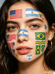 1 PC Design Sense Waterproof Temporary Flag Face Tattoos 2026 Soccer Season 26 Nations Match Day Fan Celebration Party Supplies Summer Wins