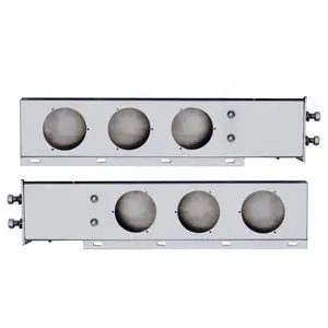 United Pacific– 430 Stainless Steel Spring Loaded Light Bar with Three 4" Light Cutouts