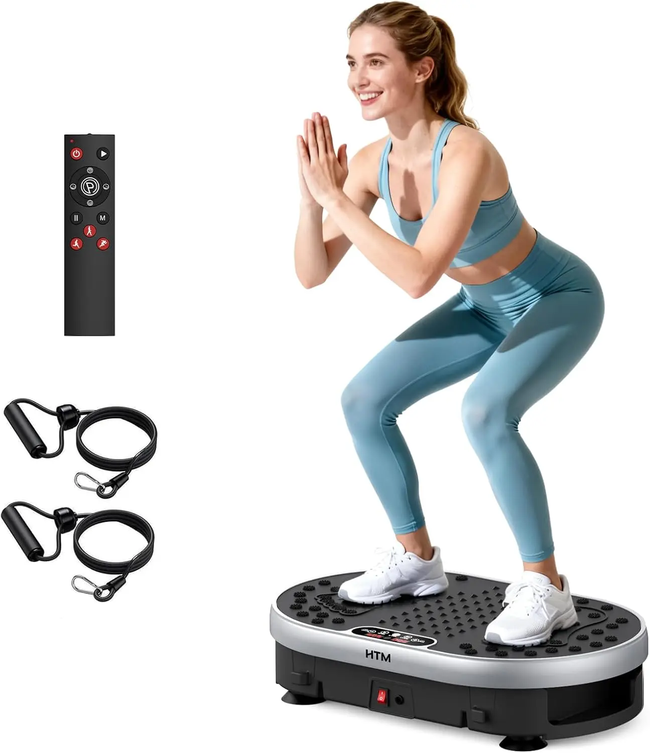 Best Seller Vibration Platform with Remote Control and Resistance Bands for Effective Home Workouts