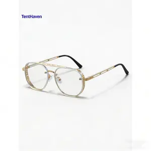 Men's Business - Style Metal Frame Eyeglasses, Classic Tortoise - Accent Top Bar Detail Eyeglasses for Daily Office Wear, Fashion Accessories for Social Occasions