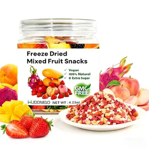 Freeze Dried Mixed Fruit Snack – Crunchy Tropical Fruit Mix with Strawberry, Apple, Mango, Dragon Fruit & Peach, No Added Sugar, 4.23oz (120g)