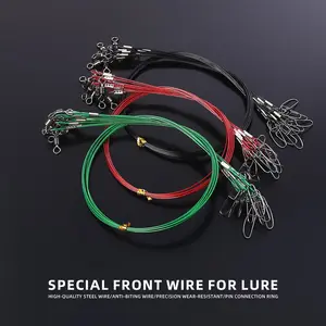 10-Piece Lure Leader Stainless Steel Wire Line, 30cm/45lb Strength, Heavy-Duty Fishing Gear for Big Fish, Durable & Strong Design