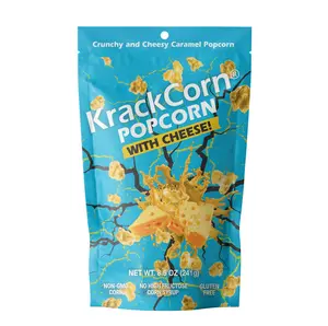 KrackCorn Popcorn With Cheese! 8.5oz Pack of 1. Cheddar and Caramel Popcorn for Movie Night, Game Night. Gluten Free Snack. Non GMO. 8.5oz Single. #26