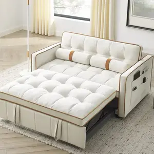 2-Seater Pull-Out Sleep Sofa Bed Loveseat Couch with Elastic Stretch Sofa Slipcover, Cover for Couch, Room Decor for Office Living Room (US)