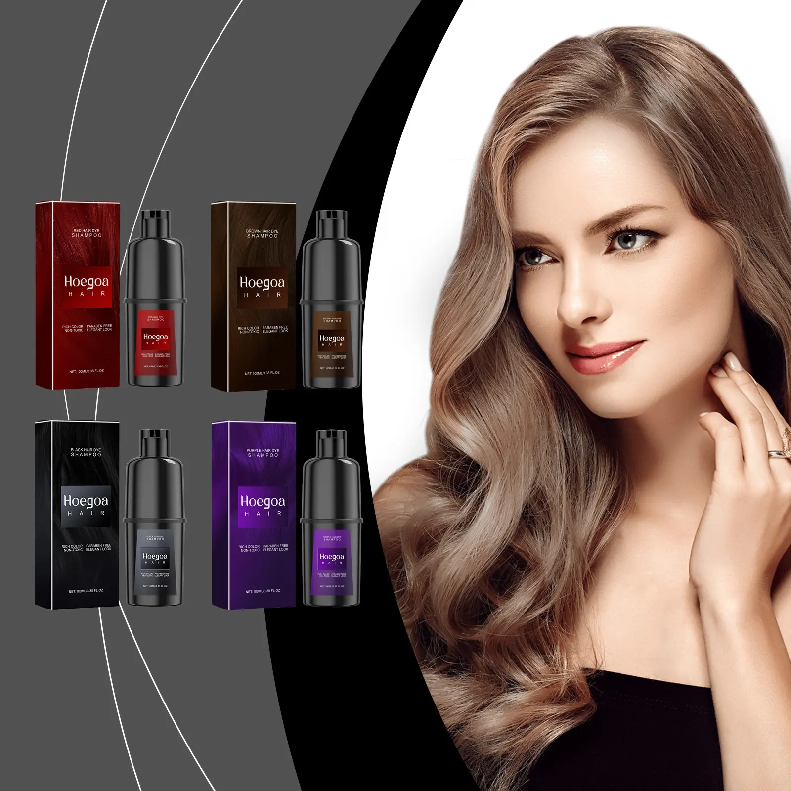Gentle Hair Dye Shampoo | Scalp Friendly Color Depositing Shampoo | Nourishing Hair Color Treatment for Men & Women。DIY Hair Color Shampoo | Easy At-Home Hair Coloring | Gentle No Bleach Hair Dye Shampoo with Long Lasting Color