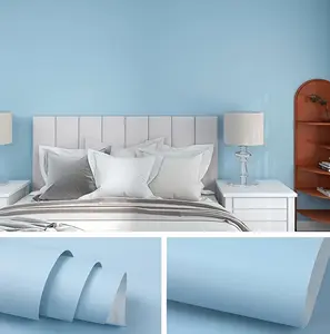 Macaron Peel & Stick Wallpaper - 12 Muted Colors, Eco-Friendly Removable - No Glue, No Residue - for Bedroom, Living Room, TV Wall, Sofa Backdrop (1 Rolls)