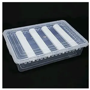 Bangle Box Organizer for Glass and Vintage Carved Bangles - Plastic Storage Container with 4 Rows & 2 Rows Detachable Rods, Eco-Friendly Design necklace ring