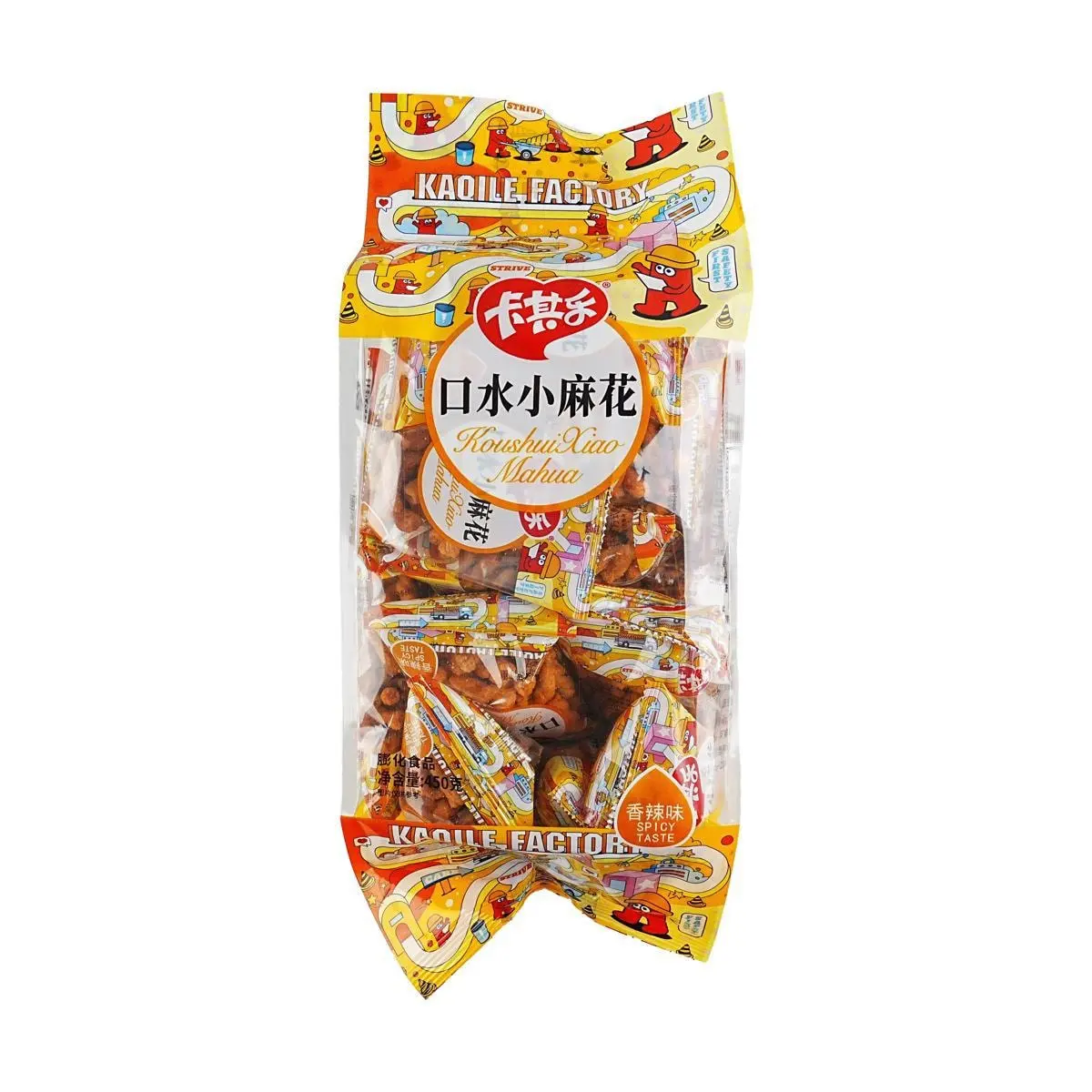 Kaqile Spicy Twist Snacks - Crispy Savory Chinese Churros, 450g Family Pack