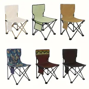 Compact & Portable Folding Chair with Durable Steel Frame Oxford Fabric for Camping Fishing Beach Outdoor Leisure Easy Wipe Clean Includes Carrying Bag