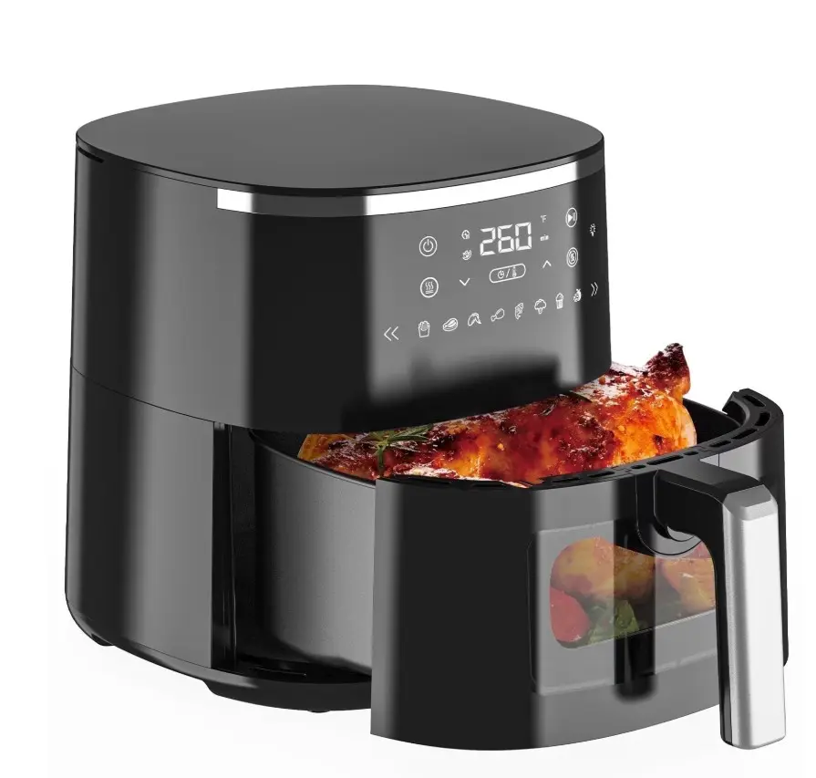 Air Fryer 6QT Toaster Oven, Kitchen Appliances with 8 Cooking Presets, 8-in-1 Max Crisp, Air Fry, Roast, Bake, Reheat and Dehydrate, 140°–400°F, Precise Heating Even Results for Kitchen