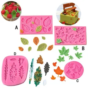 Leaf Shaped Silicone Mold, 1 Count DIY Cake Decorating Mold, Baking Tool for Chocolate, Cake, Cookie, Pastry, Kitchen Accessories, Bakeware, Silicone Baking Molds