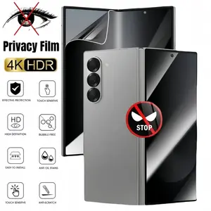 2-IN-1 Privacy Screen Protector Film for Samsung Galaxy Z Fold 7/6/5 5g, Anti-Spy Hydrogel Film Soft Full Coverage Durable Touch Sensitive Front & Inner Screen Protection, Smartphone Accessories, Cellphone