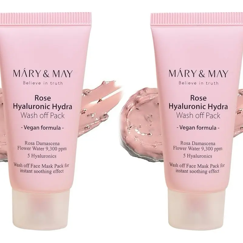 MARY & MAY ROSE HYALURONIC WASH-OFF MASK 30G (2 PCS SET)