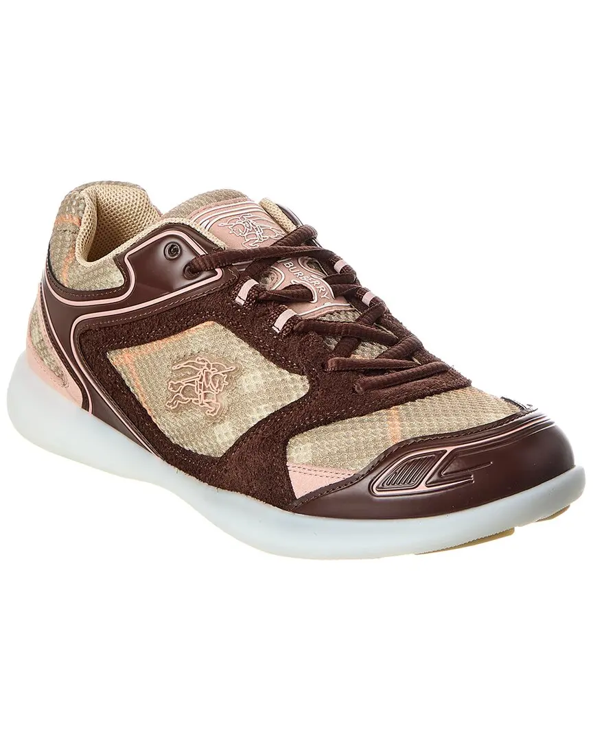Burberry Check Mesh & Suede Sneaker