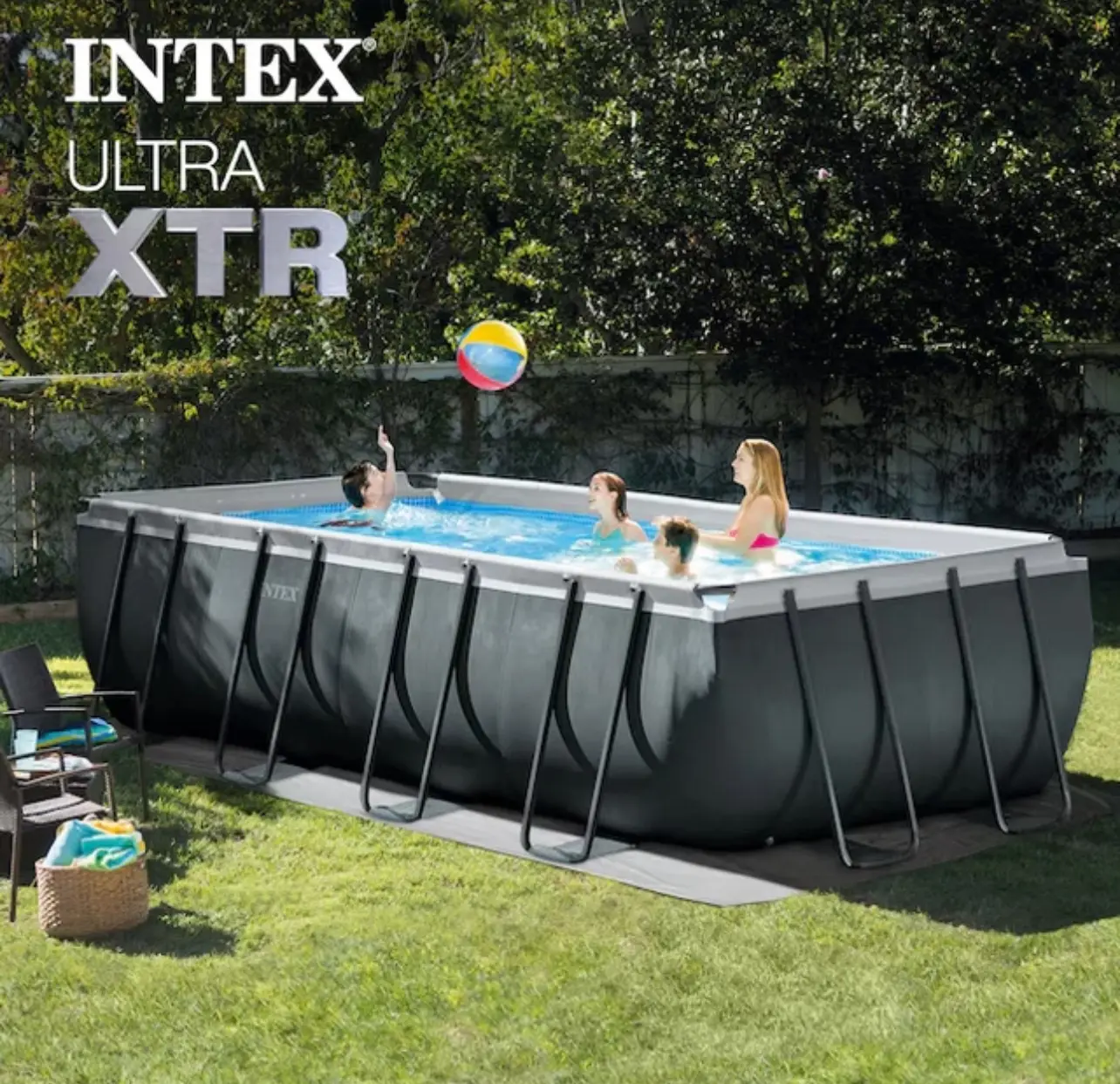 Intex Ultra XTR 18x9x52 Above Ground Frame Pool, Includes Pump & Ladder Intex Ultra XTR 18x9x52 Above Ground Frame Pool, Includes Pump & Ladder