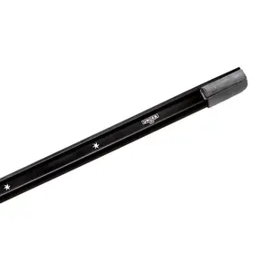 Unger Ergotec Ninja Squeegee Channel - Lightweight Extruded Aircraft Aluminum T6 for Streak-Free Window Cleaning with Soft Rubber & SmartClip End Clips