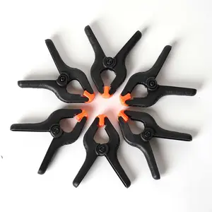 6 Pack Heavy Duty Spring Clamps, Photo Booth Backdrop Drape Curtain Clips 4"