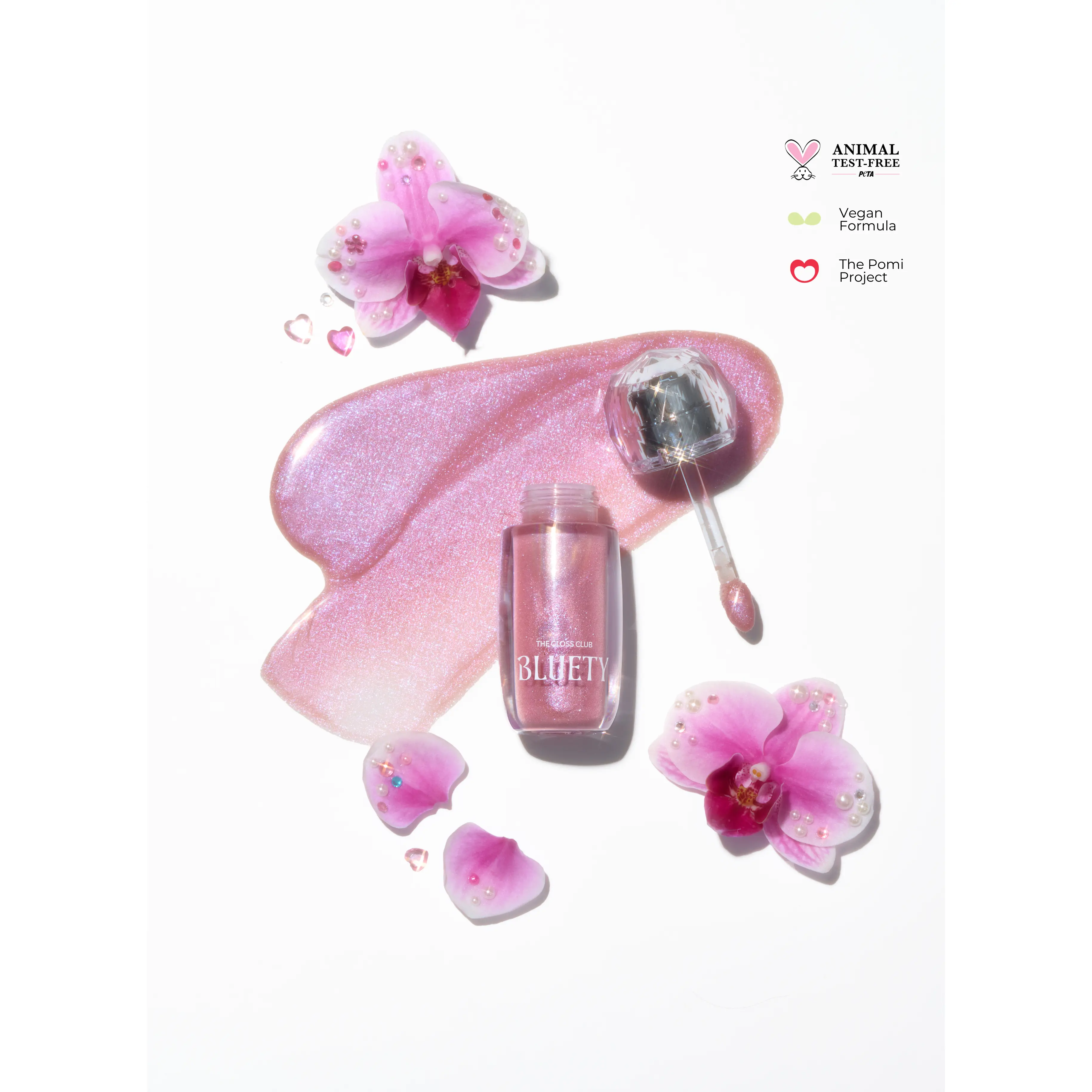 The Gloss Club - Written In Me Glitter Gloss | 9ml, Pink Lilac Glitter, Non Sticky Lip Gloss, Cruelty Free, Vegan Formula