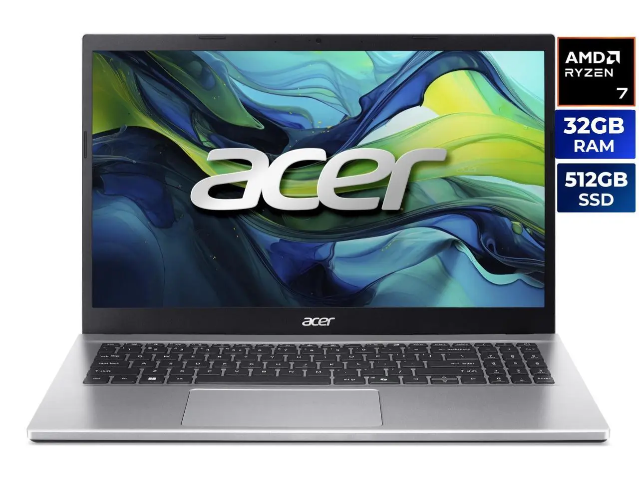 Acer Aspire Go 15 15.6" - AMD Ryzen 7 5825U - 32GB RAM - 512GB SSD - Windows 11 Home (AG15-42P-R6GZ)