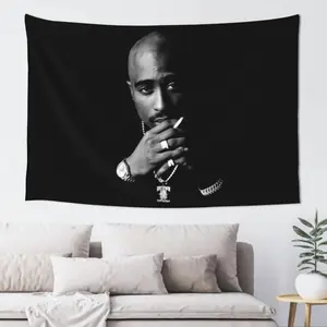 2pac Tapestry Wall Hanging Home Decoration Wall Blanket Dormitory Living Room Bedroom Backdrop Poster 40x60in