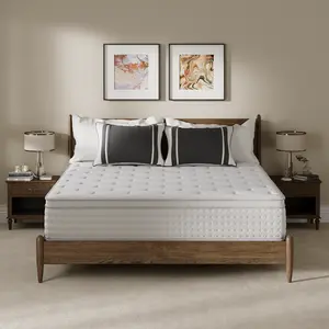 Vumece Hybrid Mattress in a Box Memory Foam & Individually Wrapped Coil Support Breathable Pressure Relief Medium Firmness 120 Night Trial