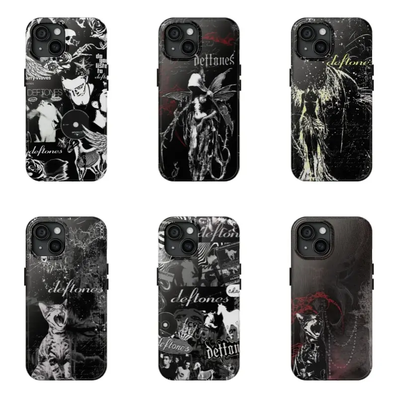 Deftones White Pony Dark Gothic Polycarbonate Cellphone Case - Durable, Shockproof Protection for iPhone 11/12/13/14/15/16/17 ProMax Plus Handheld Devices - Unisex Fan Gift Shell, Tech Accessories