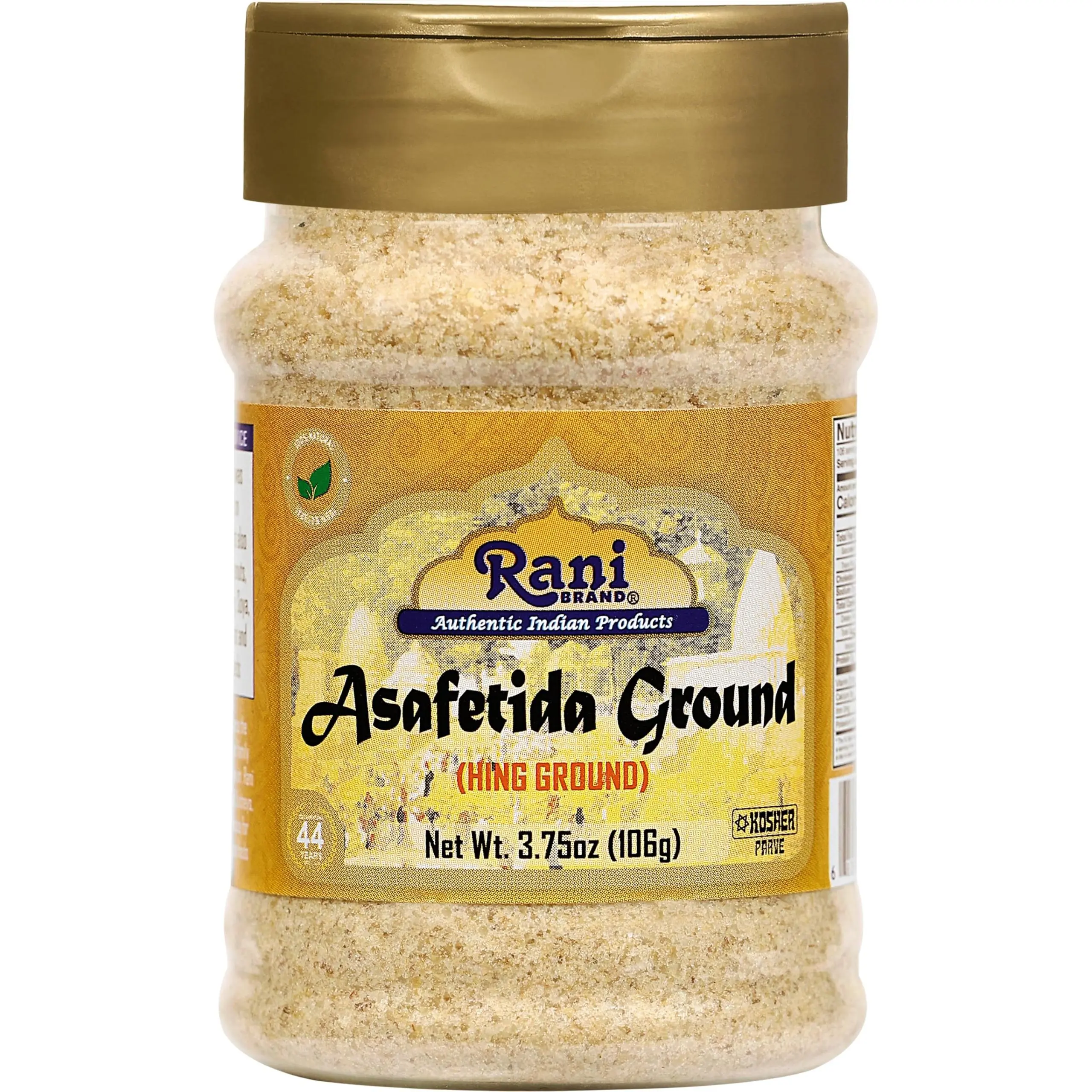 Rani Asafetida (Hing) Ground 3.75oz (106g) PET Jar ~ Natural | Salt Free | Vegan | NON-GMO | Kosher | Best for Onion Garlic Substitute