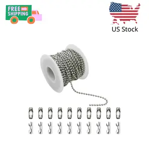 32.8 Feet Stainless Steel Ball Beaded Chain Necklace Chains